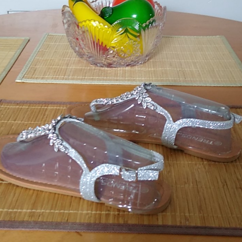 Sparkle Rhinestone Slingback Sandals - Picture 2 of 8